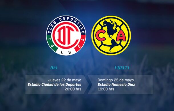 Anuncian horarios de la final Toluca-América