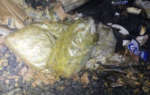 Hallan cargamento de droga tras incendio en Zona Industrial