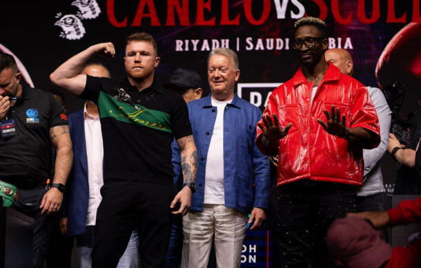 Canelo y Scull se encaran con respeto antes de la pelea por la unificación de títulos