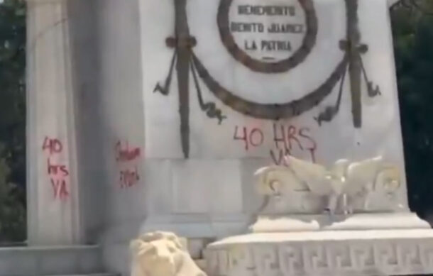 Vandalizan el Hemiciclo a Juárez y comercios del Centro Histórico tras marchas del 1 de mayo en CDMX