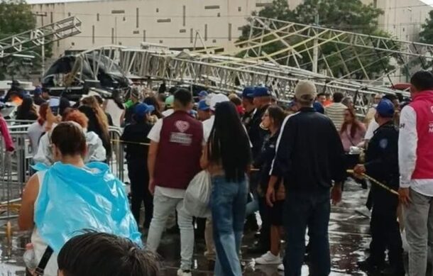 Colapsa escenario en CDMX, se reportan personas atrapadas bajo la estructura