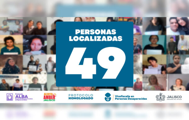 Localizan a 49 personas desaparecidas en Jalisco durante una semana