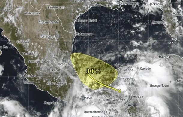 Vigilan posible formación de ciclón cerca de la Península de Yucatán