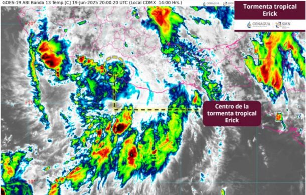 “Erick” se degrada a tormenta tropical sobre Acapulco