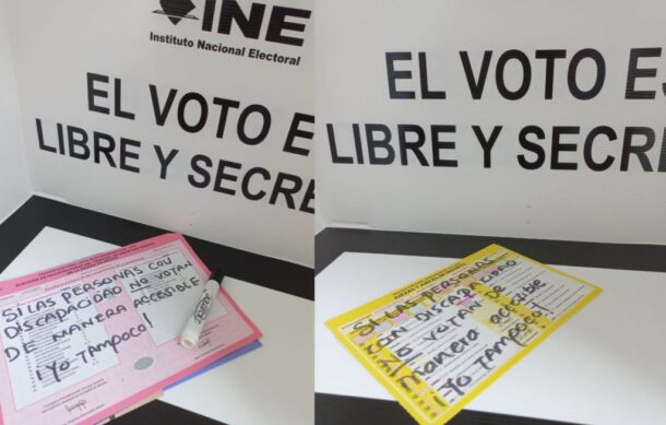 Protestan por falta de boletas para personas con discapacidad