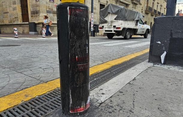 Cubren con pintura cédulas de búsqueda en Centro de GDL