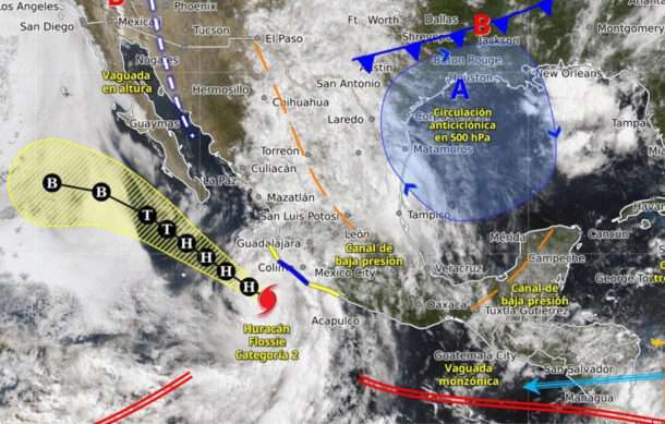 Huracán “Flossie” alcanza categoría dos y causa lluvias intensas en el occidente del país