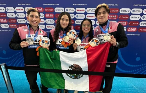 México gana plata en equipos mixtos del Mundial de Natación