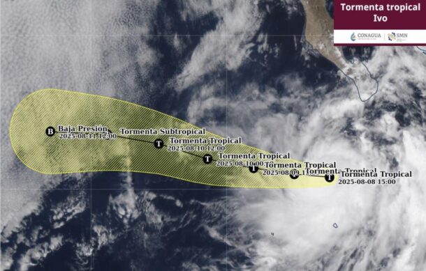 Tormenta tropical “Ivo” se aleja de México sin representar riesgo