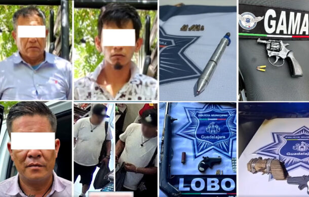 Capturan a siete presuntos delincuentes en Guadalajara; uno ligado a 17 robos a tiendas