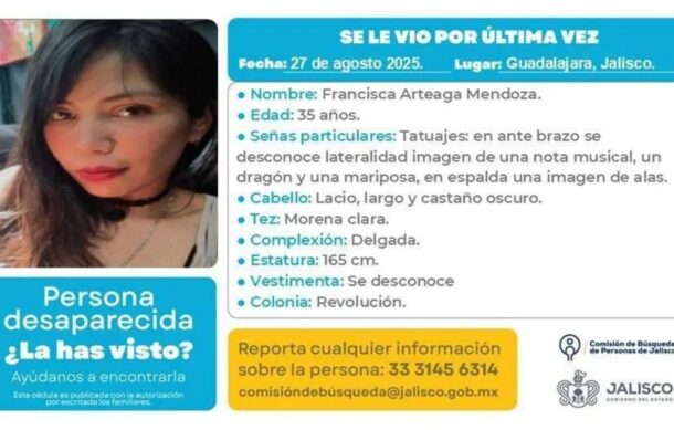 Exigen localizar a la artista Francisca Arteaga, desaparecida en GDL