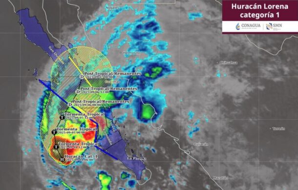 “Lorena” tocaría tierra este viernes como tormenta tropical