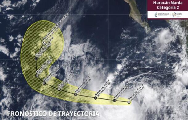 Huracán “Narda” provoca lluvias y oleaje en el Pacífico