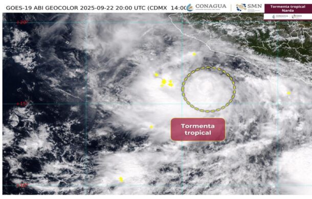 “Narda” genera intensas lluvias en el Pacífico mexicano