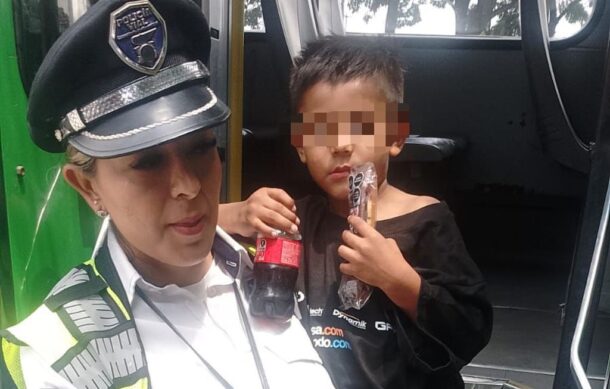 Policía Vial rescata a niño extraviado en camión de la ruta 643