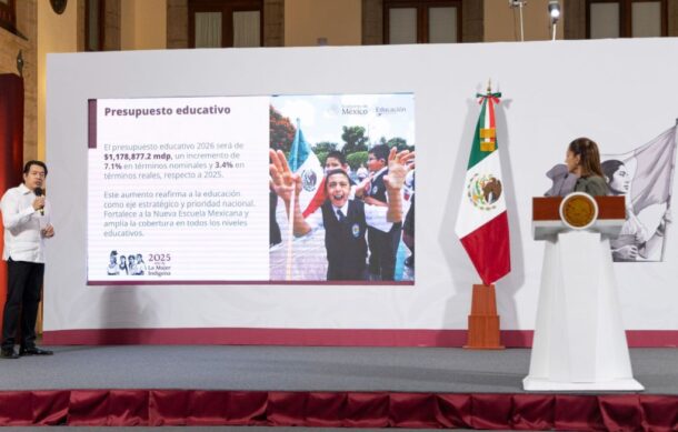 Destaca en el presupuesto 2026 un incremento en la educación: SEP