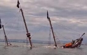 Se hunde el galeón “Marigalante” en Vallarta