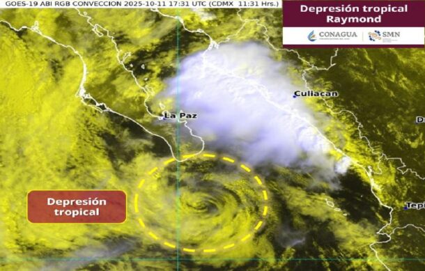 “Raymond” se degrada a depresión tropical; tocará tierra en unas horas en BCS