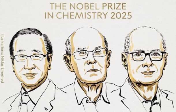 Otorgan Nobel de Química 2025 a creadores de estructuras metalorgánicas