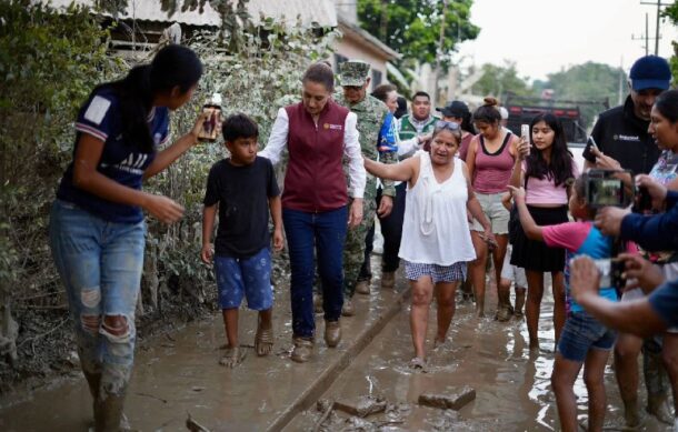 Sheinbaum realiza su sexta visita a damnificados por inundaciones