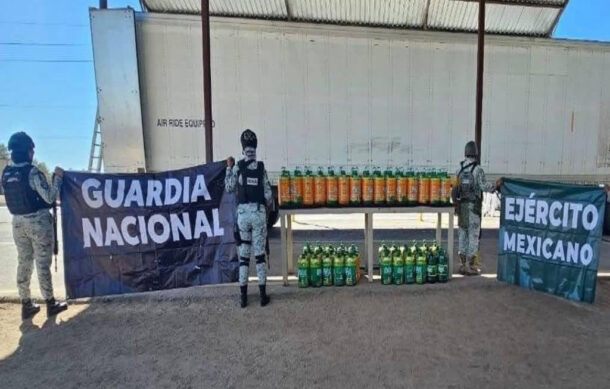 Aseguran más de mil litros de metanfetamina en Sonora