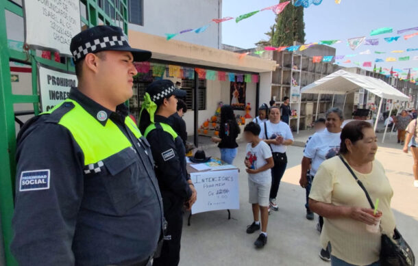 Tonalá refuerza seguridad en panteones por Día de Muertos