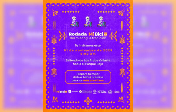 Invita MiBici a disfrazarse y recorrer la Vía RecreActiva Nocturna en la “Rodada del miedo y la tradición”