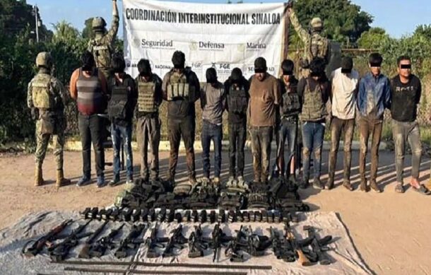 Detienen a 13 presuntos integrantes de “Los Mayitos” en Sinaloa