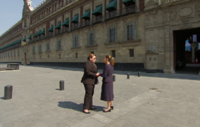 Sheinbaum recibe a la presidenta de Honduras, Xiomara Castro, en Palacio Nacional