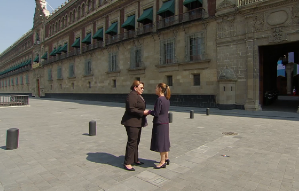 Sheinbaum recibe a la presidenta de Honduras, Xiomara Castro, en Palacio Nacional