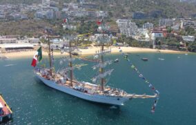 Buque Escuela Cuauhtémoc regresa a Acapulco tras accidente en NY