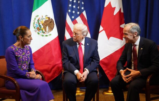 Sheinbaum, Trump y Carney dialogan en Washington tras el sorteo del Mundial 2026
