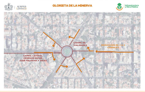 Anuncian cierres viales en La Minerva por obras este fin de semana