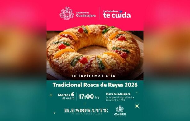 Invitan a partir la rosca de Reyes en el Centro de Guadalajara
