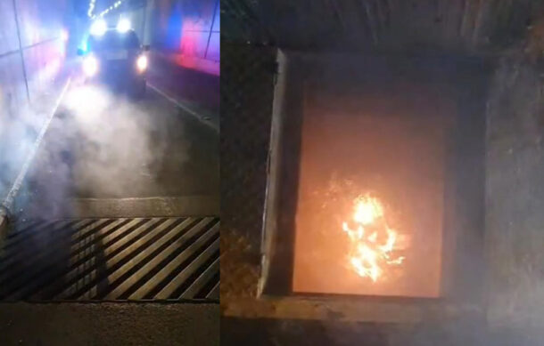 Detienen a hombre por provocar incendio en alcantarilla del túnel de Av. Hidalgo