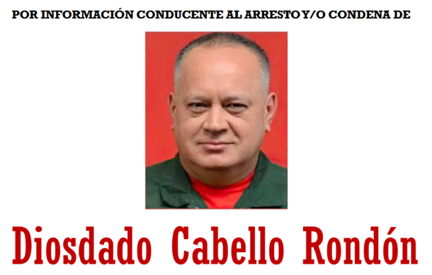 EU ofrece recompensa millonaria por Diosdado Cabello