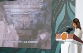 Celebra Sheinbaum descubrimiento de tumba del Clásico Tardío zapoteca