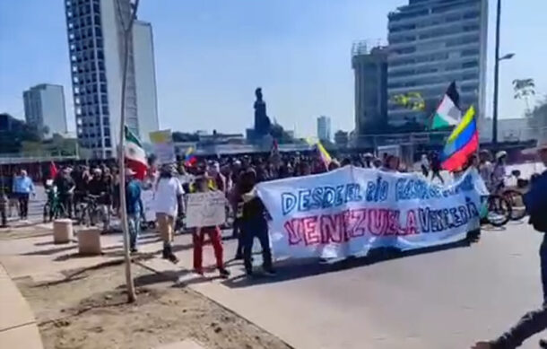 Marchan nuevamente hacia el Consulado de Estados Unidos para protestar por la intervención en Venezuela