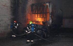Incendio de camión en El Vigía no deja lesionados