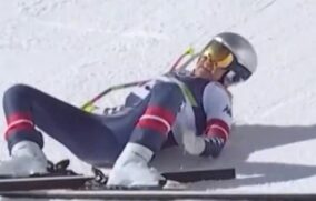 La esquiadora Lindsey Vonn, sufrió accidente en los Juegos Olímpicos de Invierno