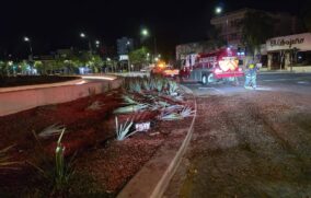 Continúa la evaluación de daños a La Minerva tras choque de camioneta