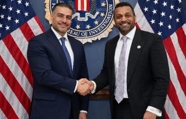 Harfuch se reúne con director del FBI para reforzar cooperación bilateral