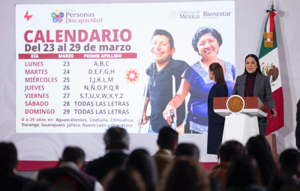 Gobierno Federal abre nuevas fechas para inscribir a personas con discapacidad a la pensión del Bienestar