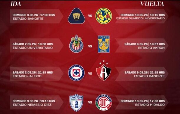 Anuncian los horarios para la liguilla