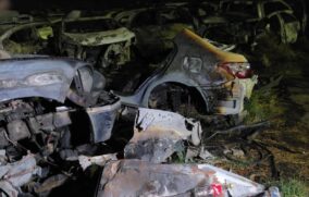 Incendio en chatarrera de Tonalá consume 12 vehículos