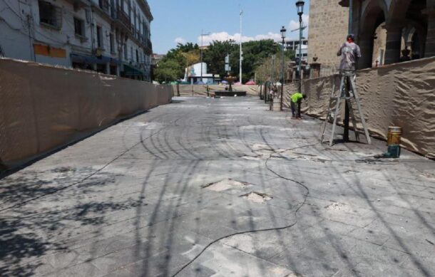 Prometen concluir en mes y medio la rehabilitación de Plaza de Los Mariachis