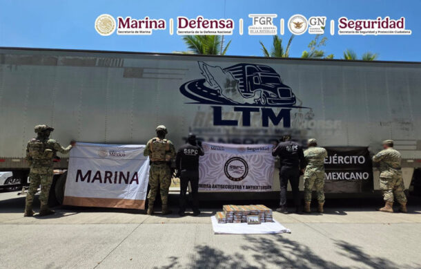 Aseguran más de 60 kilos de cocaína en carretera Playa Azul–Manzanillo; hay cuatro detenidos