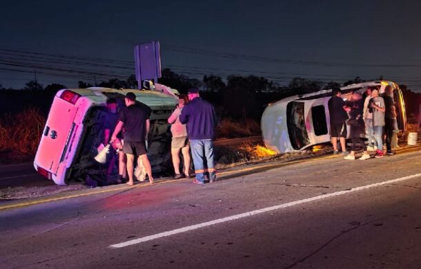 Se registra choque y volcadura en la carretera libre a Zapotlanejo en Tonalá