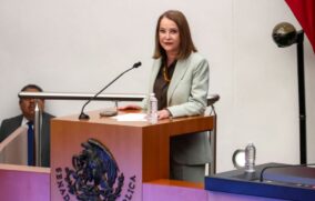 La presidenta del Senado, Laura Itzel Castillo, recrimina desaire de Maru Campos al Senado