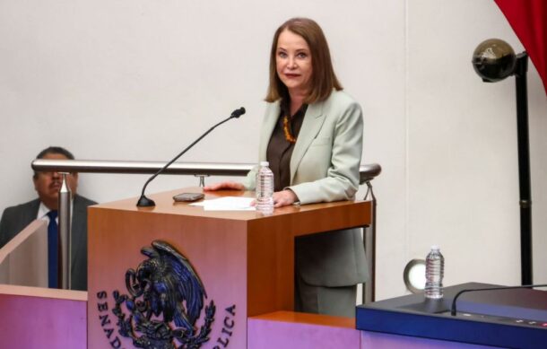 La presidenta del Senado, Laura Itzel Castillo, recrimina desaire de Maru Campos al Senado